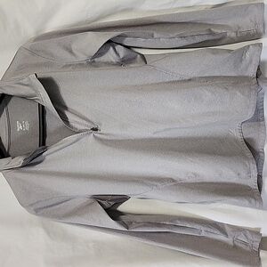 Reebok Women's Light Gray Quarter-Zip Jacket